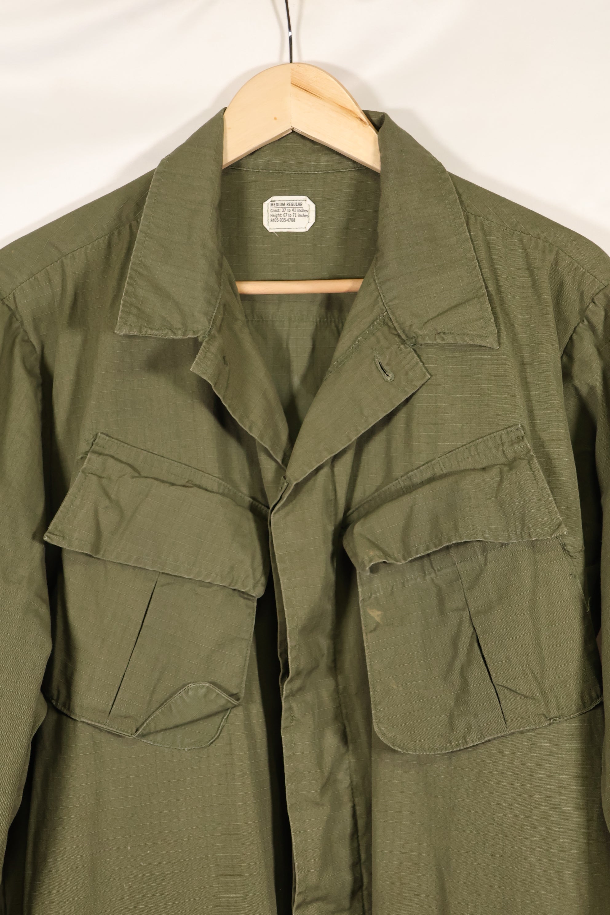 1968 Contract M-R Ripstop 4th Model Jungle Fatigue Jacket Used