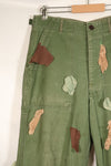 Early 1960s MEDIUM OG-107 Utility Pants, Type I Baker Pants, with camouflage, modified for sniper use