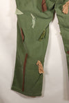 Early 1960s MEDIUM OG-107 Utility Pants, Type I Baker Pants, with camouflage, modified for sniper use