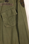 Circa 1965 M-R 2nd Model Jungle Fatigue Jacket, first attached, with patches, famous division, used.