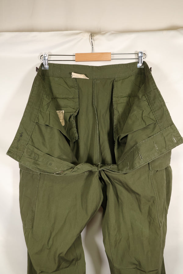 Circa 1967 L-R Non Rip 3rd Model Jungle Fatigue Pants, good condition, used.