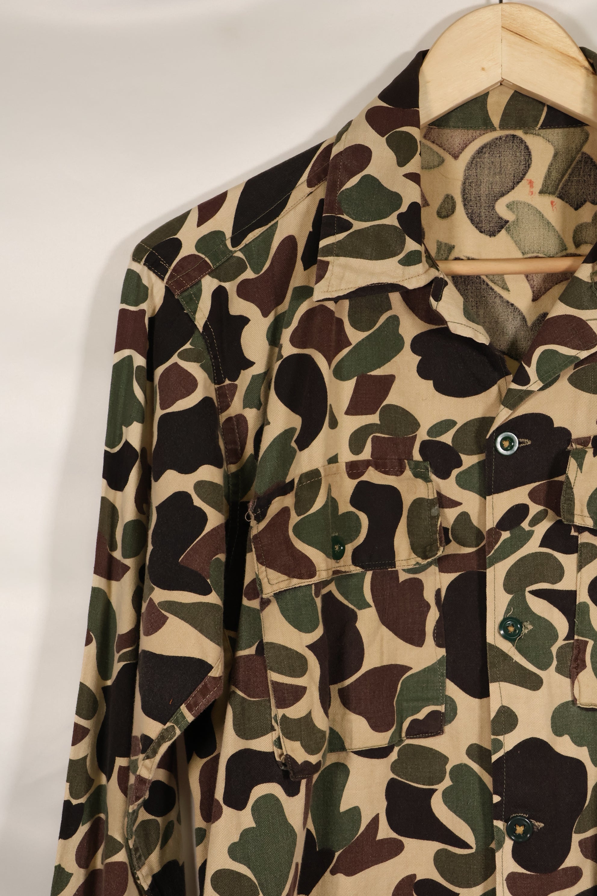 Real U.S. Army CIDG Beogum camo shirt, light fabric, good condition.