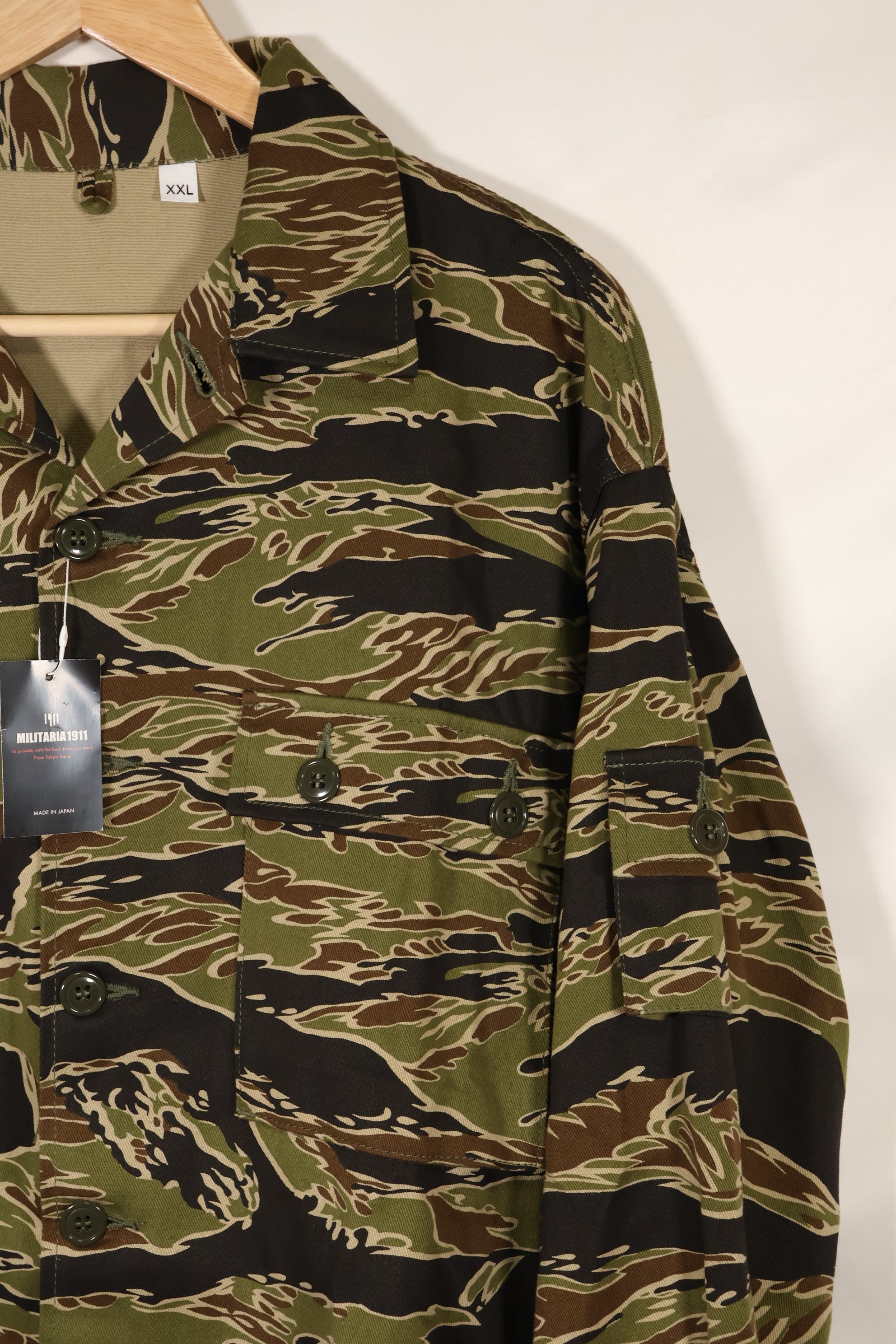 2024 US-XXL MILITARIA 1911 Early Gold Tiger US Cut Shirt Sample Used