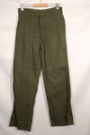 Early 1960s OG-107 utility pants, baker pants, zipper fly, used.
