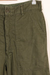 Early 1960s OG-107 utility pants, baker pants, zipper fly, used.