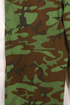 1960's Poplin ARVN leaf camouflage pants, size large, light fabric, rare, used.
