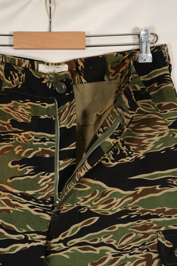 Mid-1960s Deadstock Early Gold Tiger Stripe Pants Size S-R US Cut