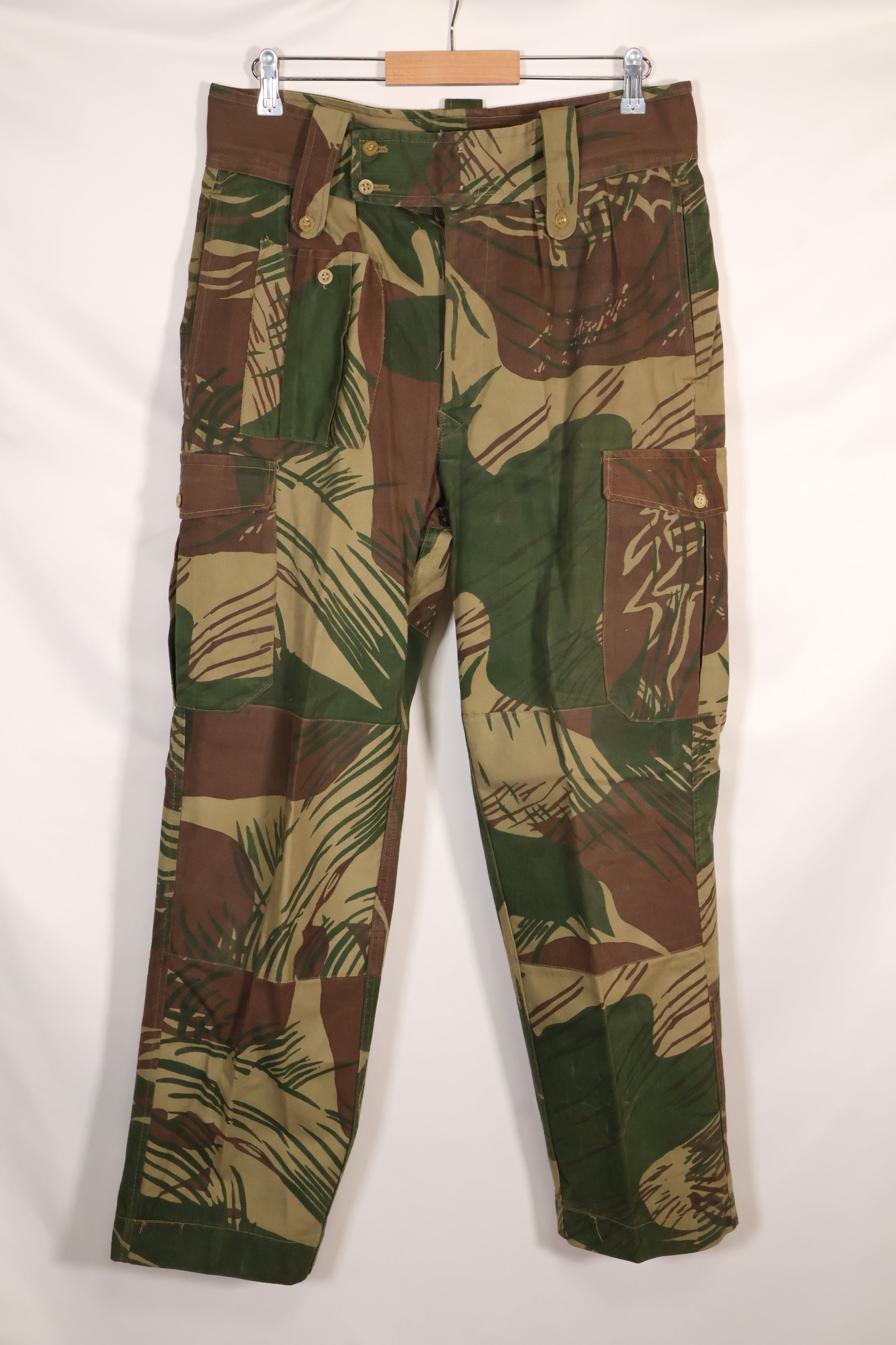 Real Rhodesian Army Rhodesian camouflage pants, faded, used.