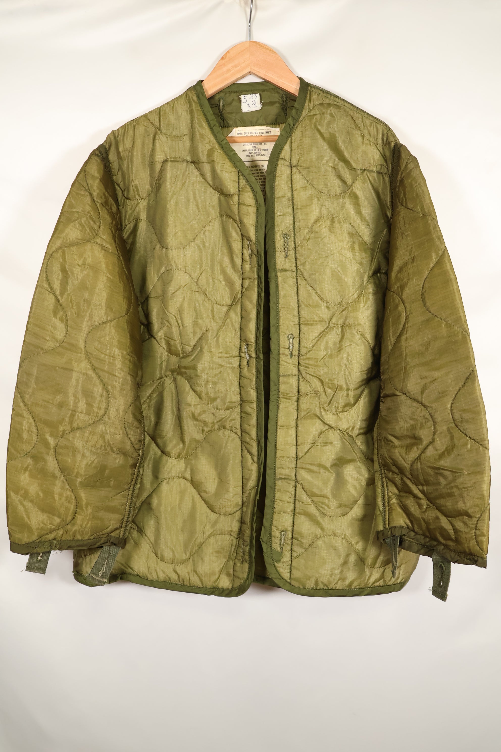 Liner for 1974 contract SMALL M65 field jacket, used in good condition