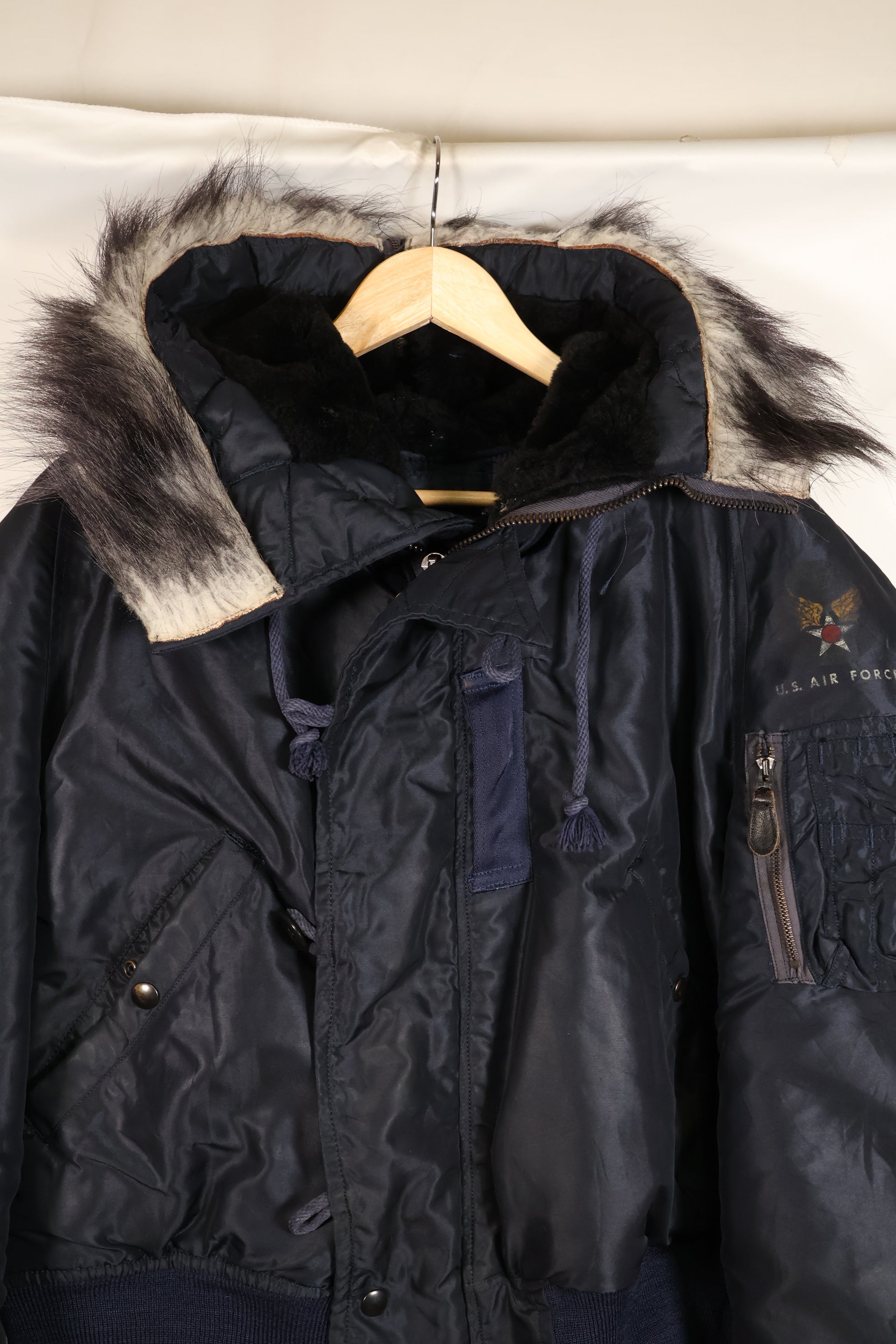 1950年代前半　LARGE　アメリカ空軍　N2-A　エアフォースブルー　寒冷地用フライトジャケット　中古品