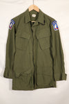 1969 Contract X-S-R 4th Model Jungle Fatigue Jacket 173rd Airborne Brigade, patch available, used.