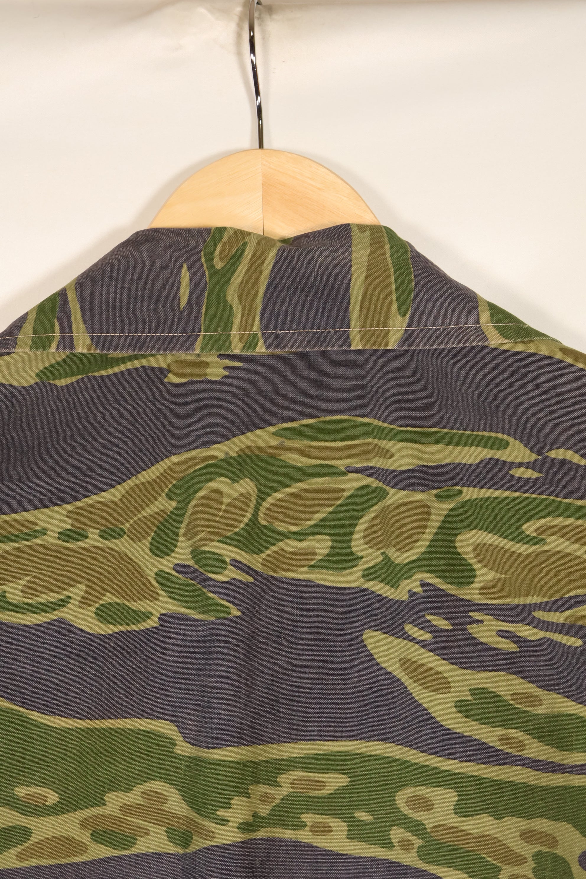 Authentic Fabric, Postwar Sewn, South Vietnamese Marine Corps (VNMC), 5th Pattern, Tiger Stripe Shirt, Used