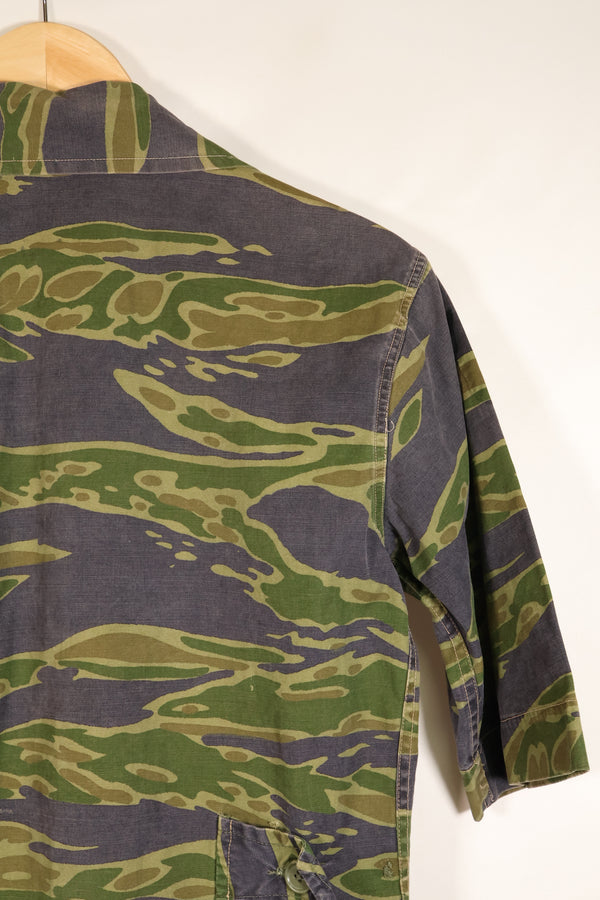 Authentic Fabric, Postwar Sewn, South Vietnamese Marine Corps (VNMC), 5th Pattern, Tiger Stripe Shirt, Used