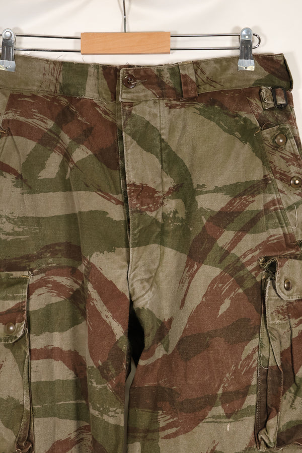 1950s-60s French Army TAP 47/53 pattern lizard camouflage pants, used.