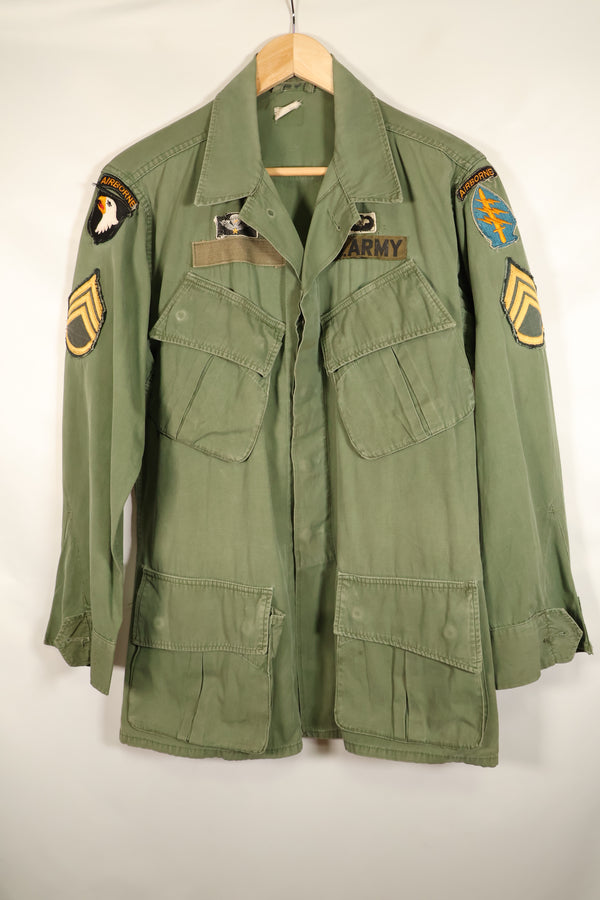 Estimated Contract Year: 1966–67 | S-R | 3rd Model Jungle Fatigue Jacket | Green Beret | Used
