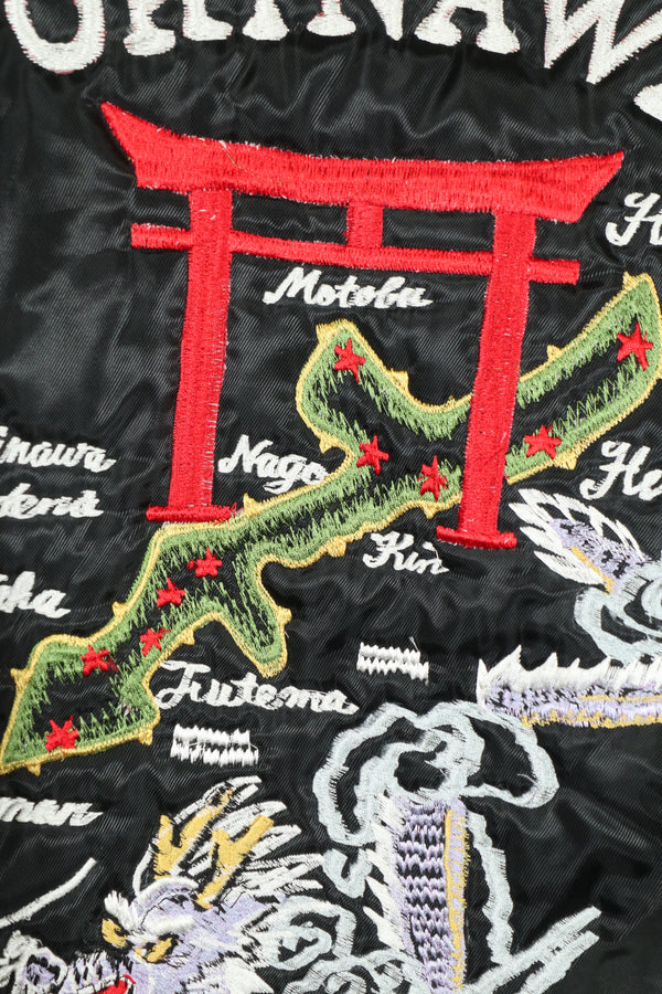 Recent Okinawa made souvenir Jacket directly embroidered MA-1 B