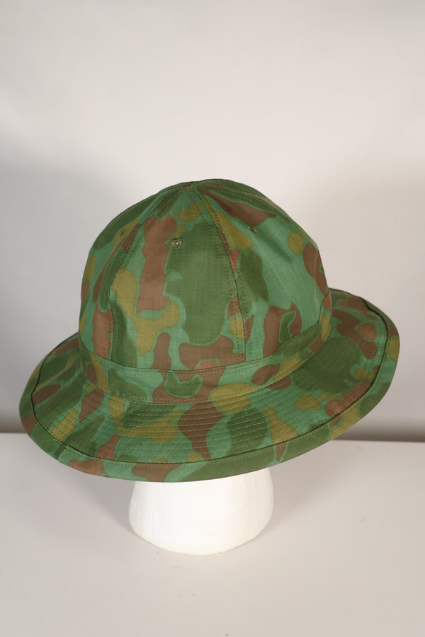 20% OFF 1940's Frogskin Poncho Fabric M37 Jungle Hat with Air Vent MADE IN JAPAN