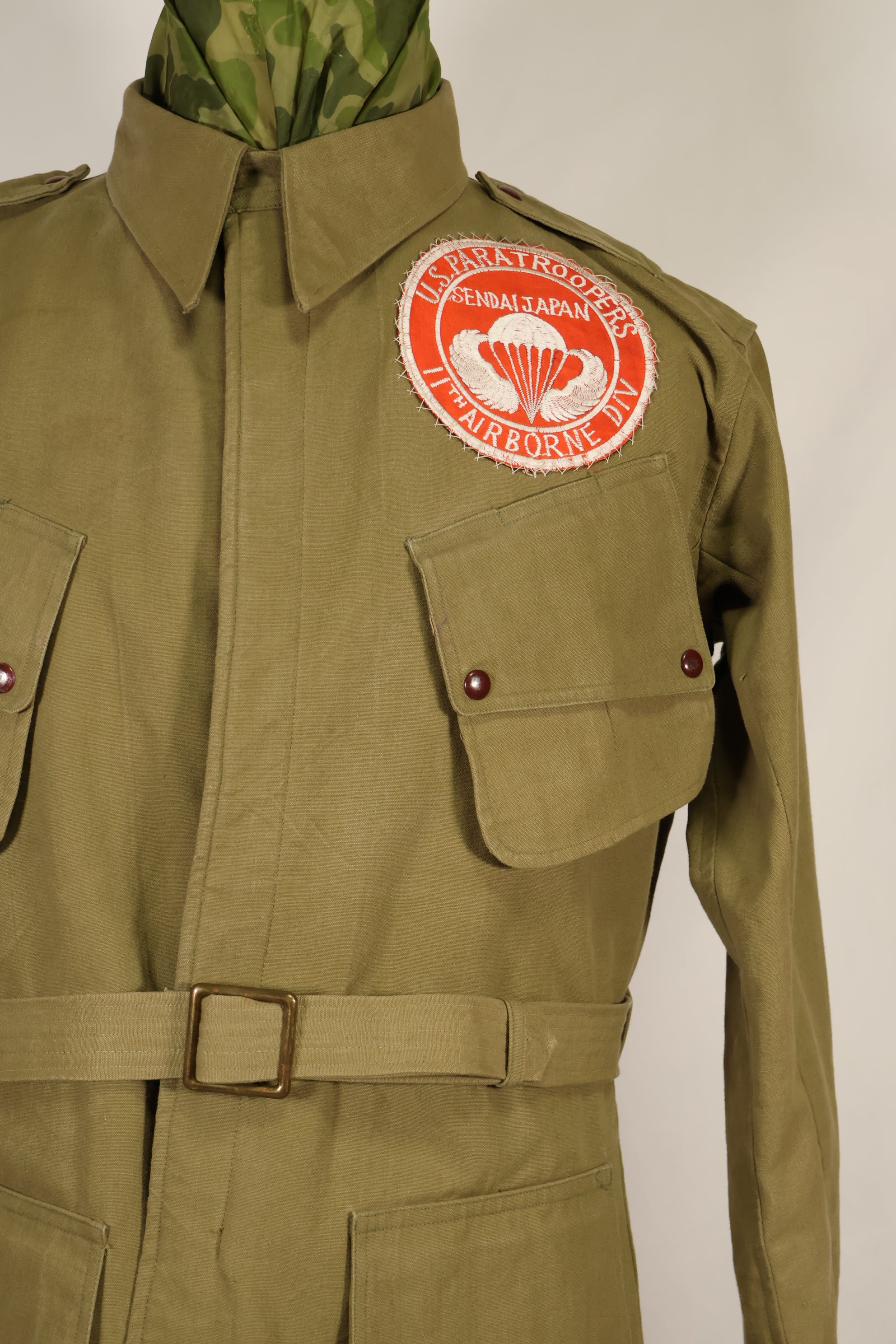 Real 1950s 11th Airbone Soldier Privately Purchase M42 Jump Jacket, Occupied Japan, Made by Sendai Tailor