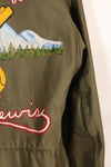 1940s US Army M43 Field Jacket 2nd Inf Custom Painted Jacket, almost unused.