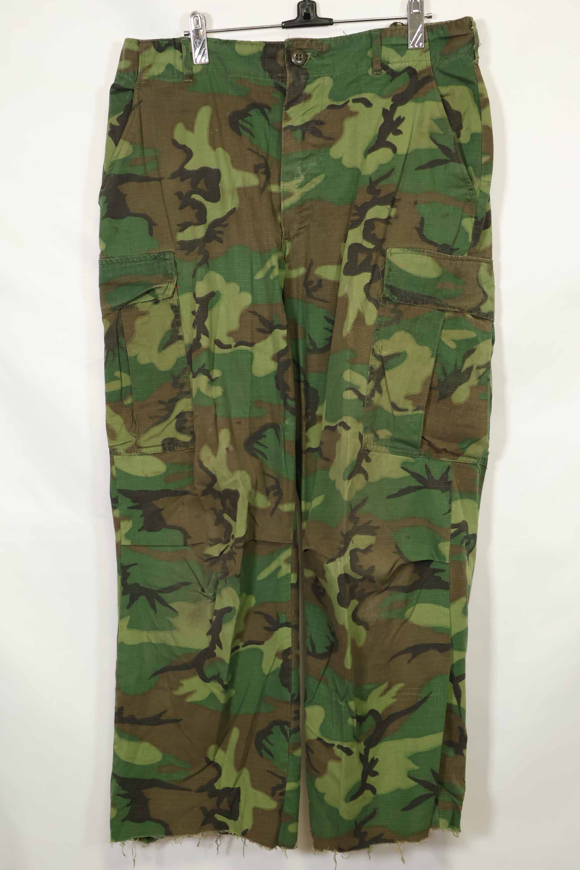 1968 Contract Ripstop Fabric US Army ERDL Camouflage Fatigue Pants M-L Used