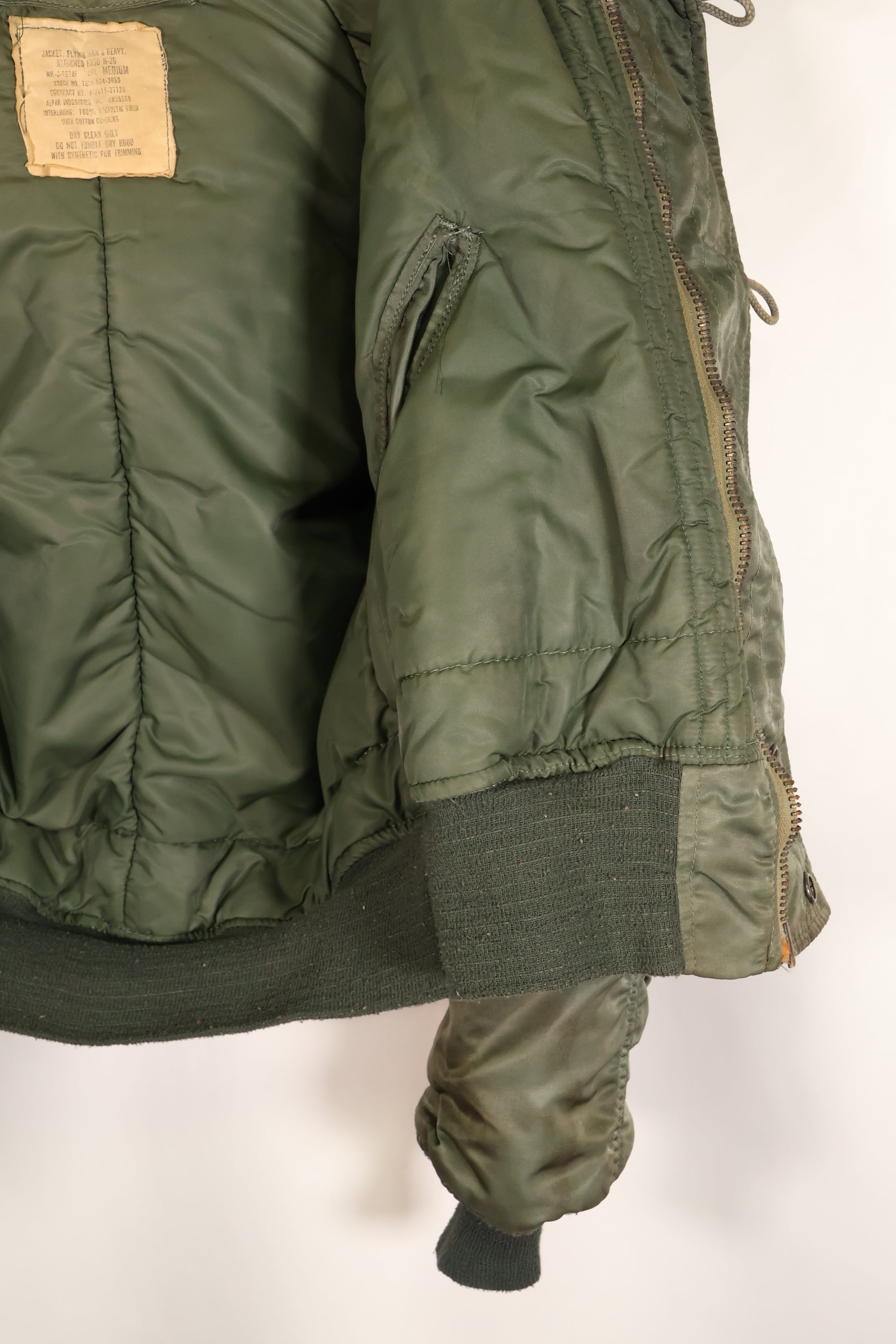 Late 1980s, MEDIUM, Civilian Use, Made by Alpha Industries, N2-B Flight Jacket, Used