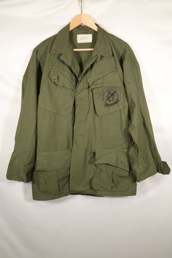 Circa 1966-67 M-R 3rd Model Jungle Fatigue Jacket with patches, good condition.