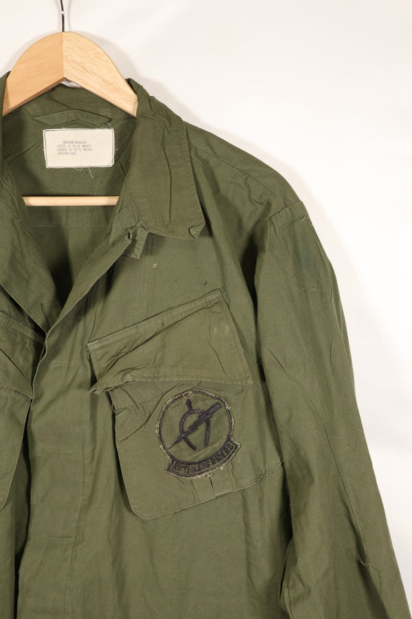 Circa 1966-67 M-R 3rd Model Jungle Fatigue Jacket with patches, good condition.