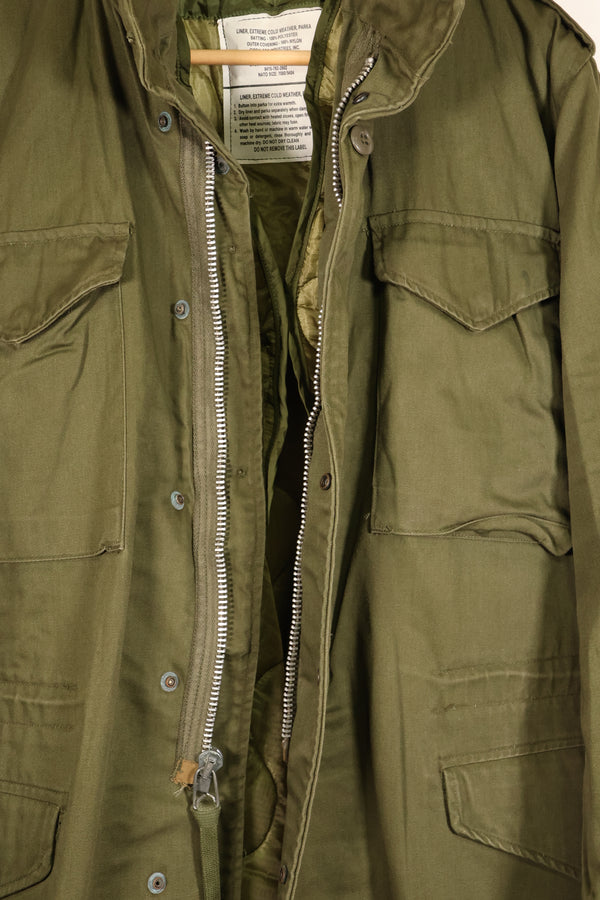 1967 Contract, M-R, U.S. Military, 2nd Model M65 Field Jacket, Aluminum Zipper, With Liner, Used
