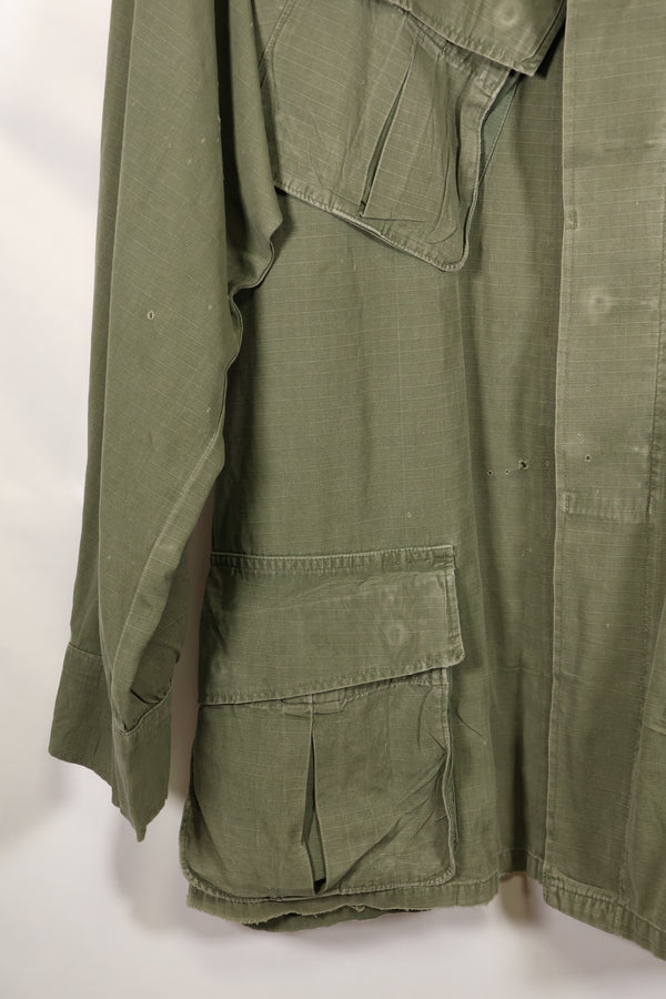 1968 Contract X-L-R 4th Model Jungle Fatigue Jacket, faded, used.