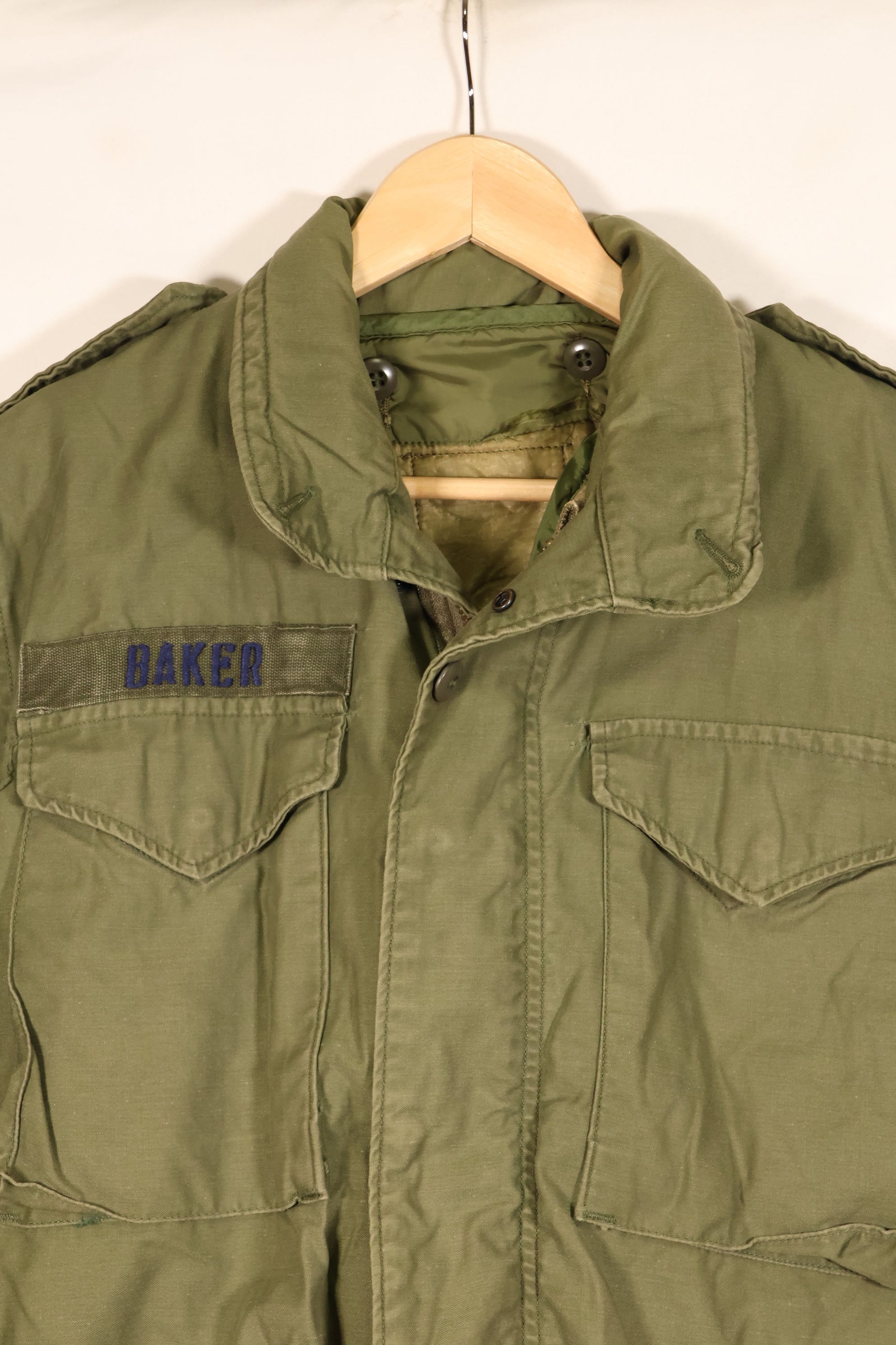1974 Contract, S-R, U.S. Military, M65 Field Jacket, 3rd Model with Liner, Used
