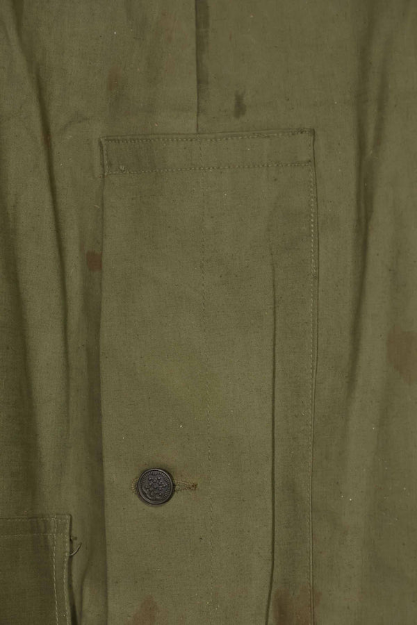 1940s-early 50s U.S. Navy, Army button deck pants, rain pants, used, A