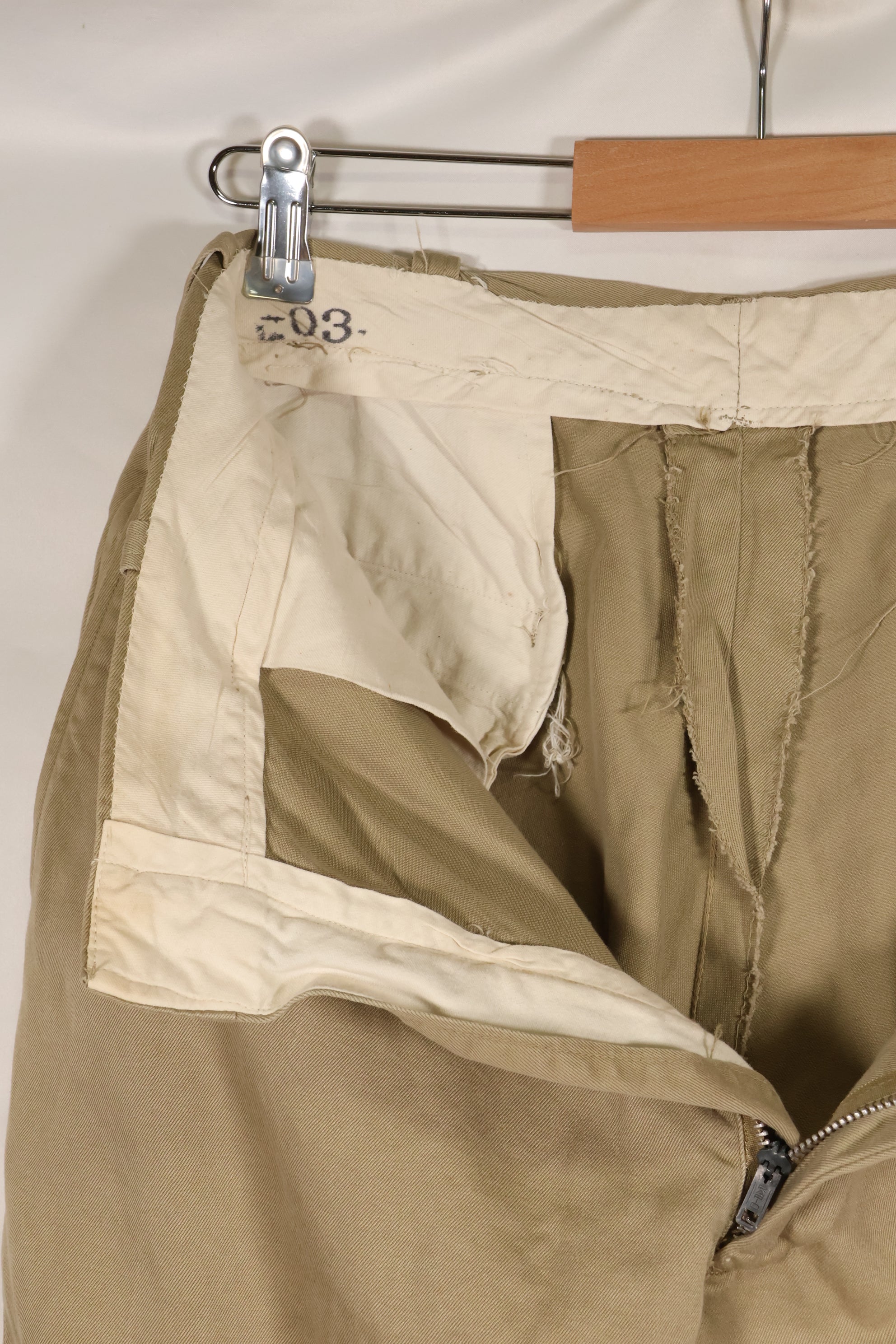 1960s U.S. Army khaki pants, chinos, used, C