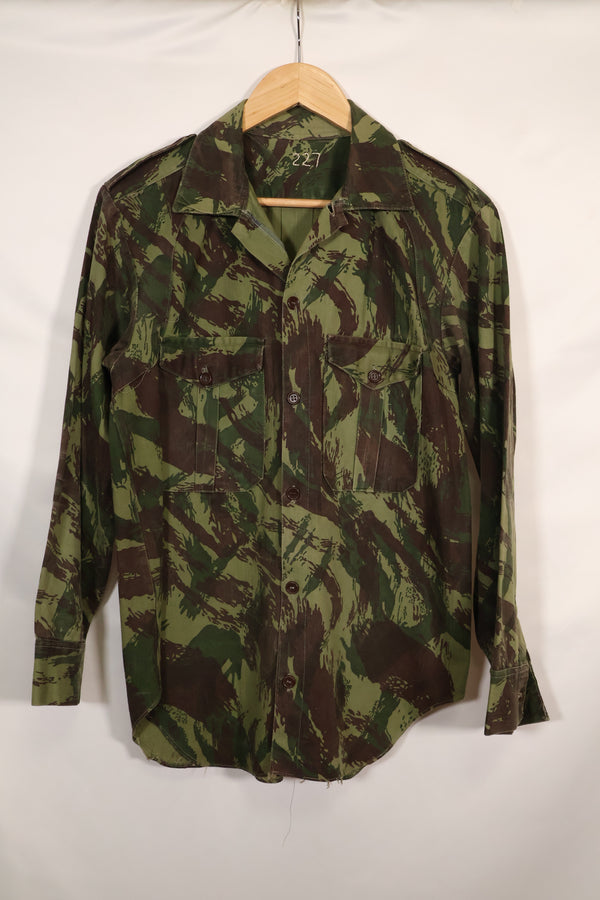 1960s-70s Portuguese Army Lizard Camouflage Combat Shirt, used.
