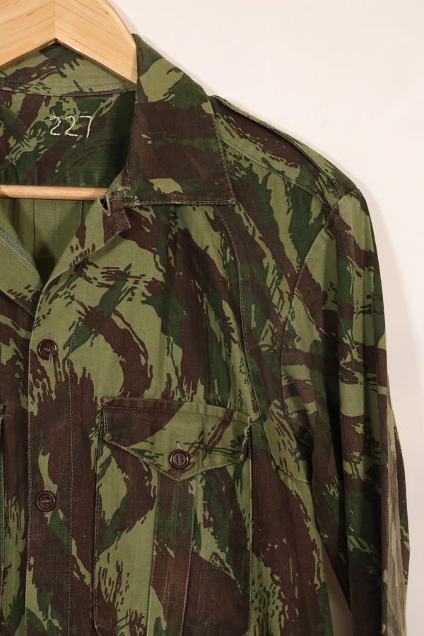 1960s-70s Portuguese Army Lizard Camouflage Combat Shirt, used.