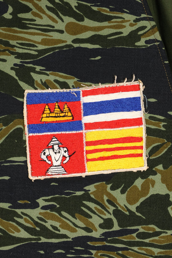 Circa 1970: Tiger Stripe Tour Vest, made by Thai Taylor, unused