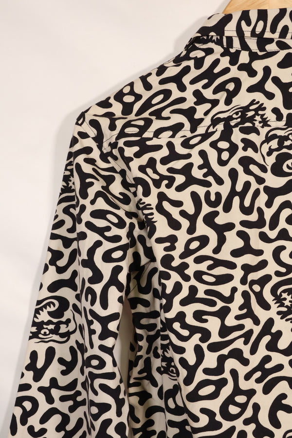 1980's Korean student camouflage clothing Hangul camouflage shirt, almost unused B
