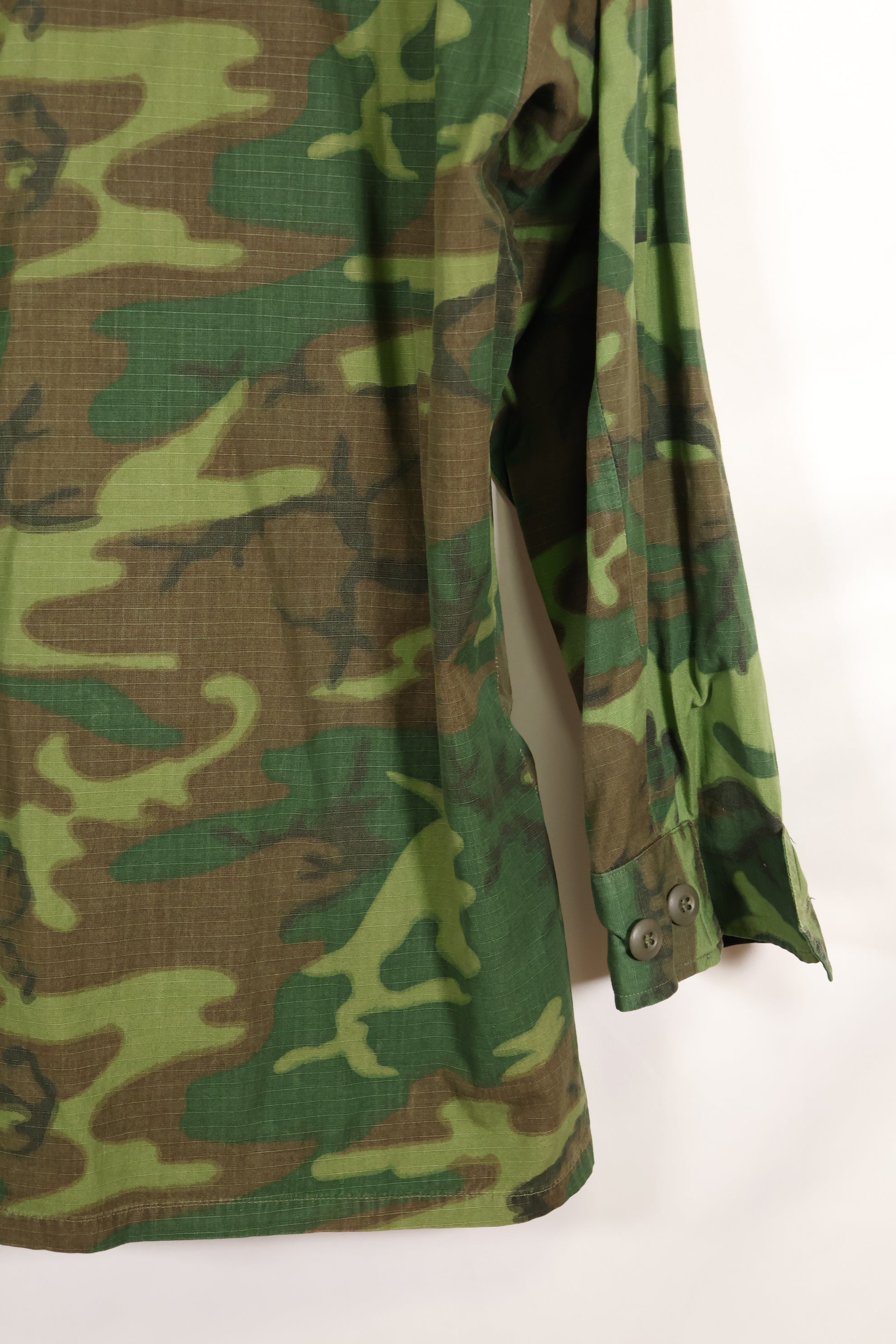 1970年契約　M-S　USMC　リップストップ　ERDL迷彩　ジャングルファティーグ　ジャケット　褪色あり　中古品