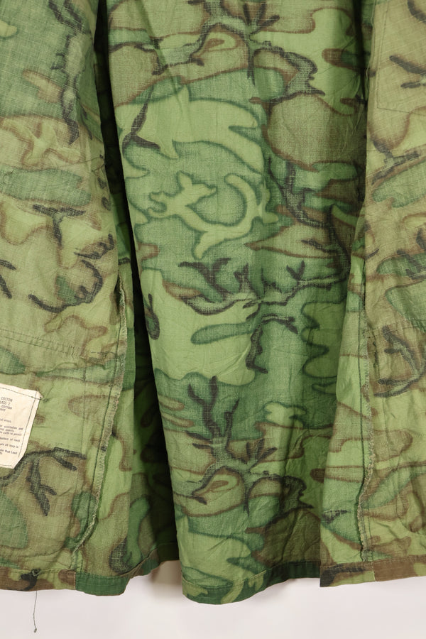 1969年契約　M-S　リップストップ　ERDL迷彩　ジャングルファティーグ　ジャケット　褪色あり　中古品