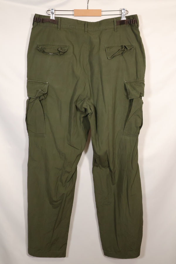 1967 Contract L-L 3rd Model Jungle Fatigue Pants with hem up, used.