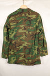 1969 Contract M-S Ripstop ERDL Camouflage Jungle Fatigue Jacket, faded, used, B