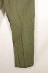 Late 1960s U.S. Army OG-107 Poplin fabric utility pants, used.