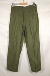 1968 Contract 32x 31 US Army OG-107 Utility Pants Baker Pants Used