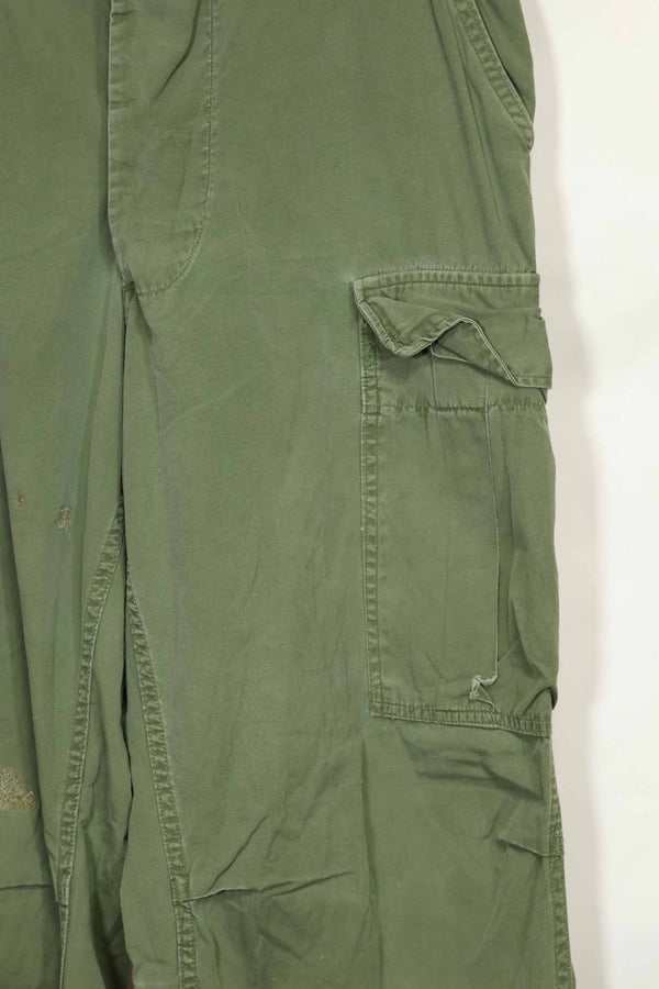 Estimated 1967 Contract 3rd Model Non Ripstop Jungle Fatigue Pants M-R Used