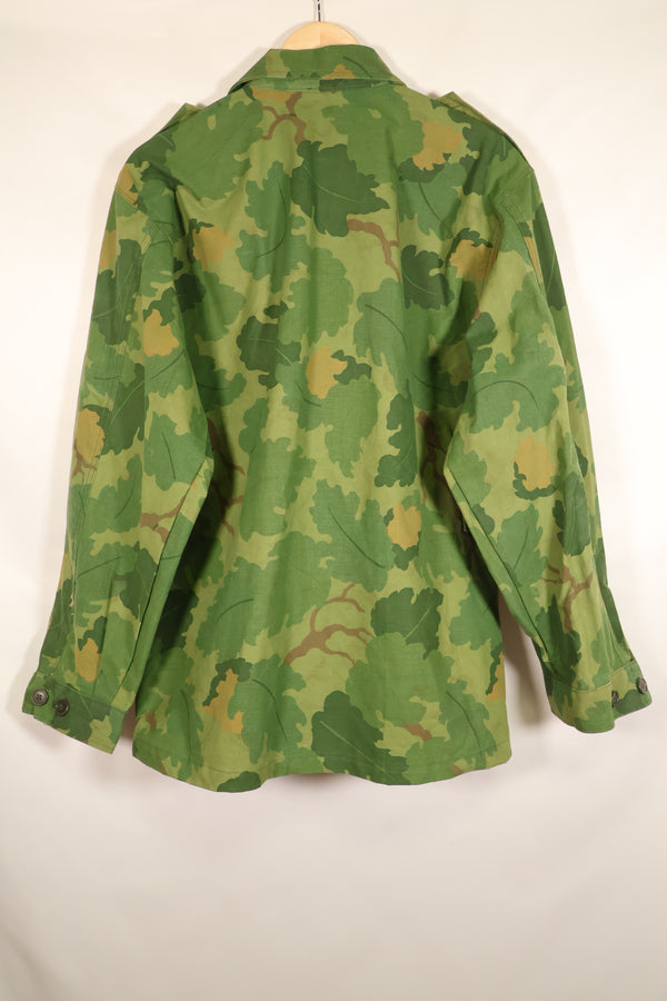 Authentic Fabric, Post-War Production, Authentic Mitchell Camouflage, Made from Shelter Half Fabric, 1st Model Jungle Fatigue Jacket, Used