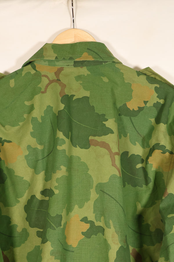Authentic Fabric, Post-War Production, Authentic Mitchell Camouflage, Made from Shelter Half Fabric, 1st Model Jungle Fatigue Jacket, Used