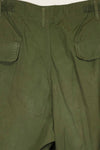 Estimated 1967 Contract 3rd Model Non Ripstop Jungle Fatigue Pants M-R Good Condition Used