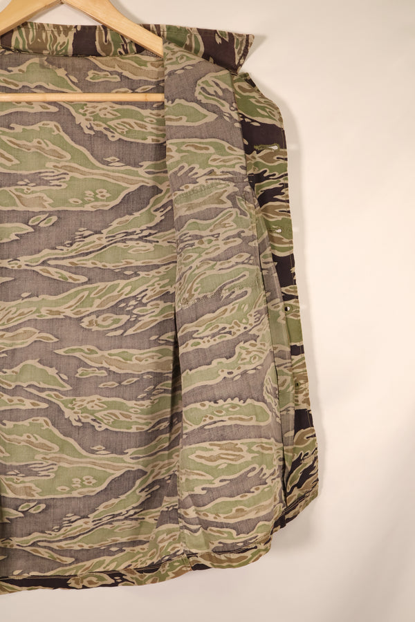Late 1960s—Estimated US-S—Late War Lightweight—Tiger Stripe—Shirt—Some wear and fading—Used