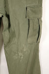 1969 Contract L-S 4th Model Jungle Fatigue Pants, used with fading.