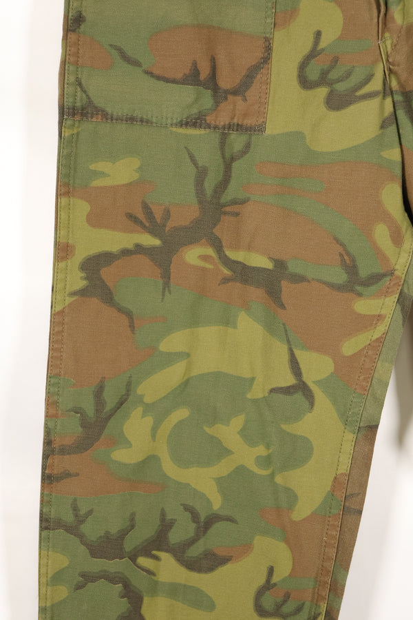 1960s Invisible Leaf Camouflage U.S. Army Utility Pants Cut Almost Unused
