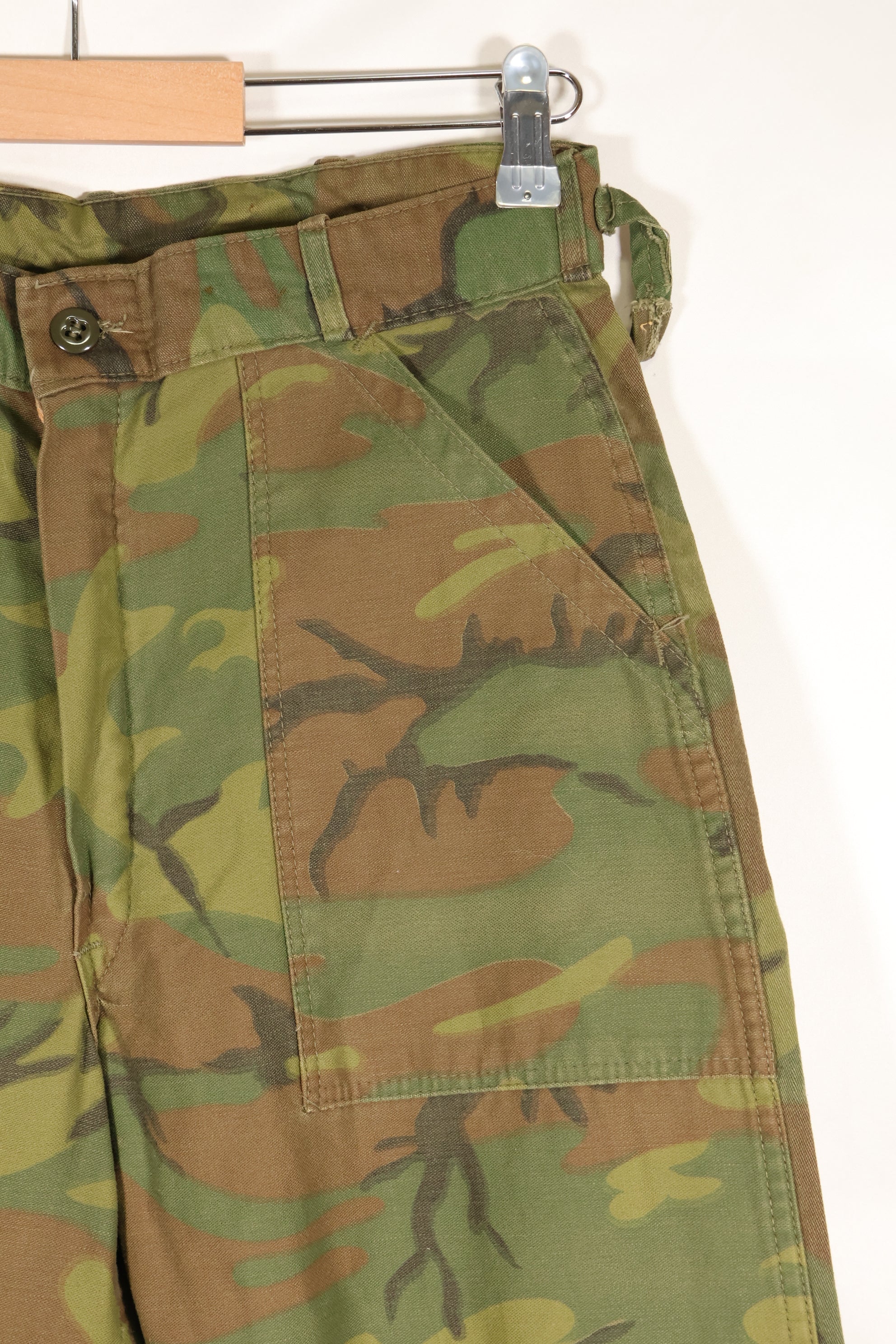 1960s Invisible Leaf Camouflage U.S. Army Utility Pants Cut Almost Unused